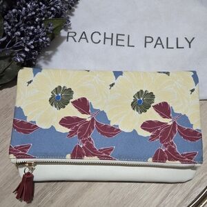 RACHEL PALLY Yellow Red Blue Floral Print Reversible Fold Over Clutch in Bloom